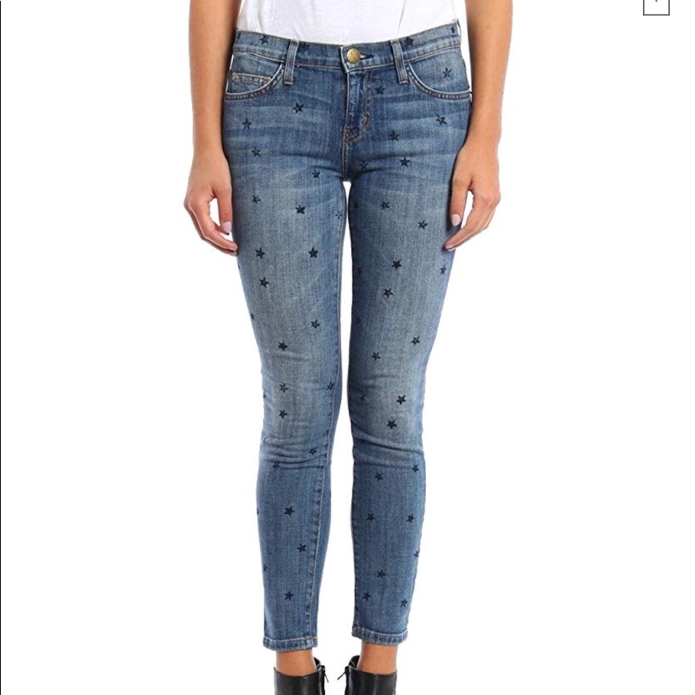 Current Elliot Jeans Star Print Ankle Skinnies
